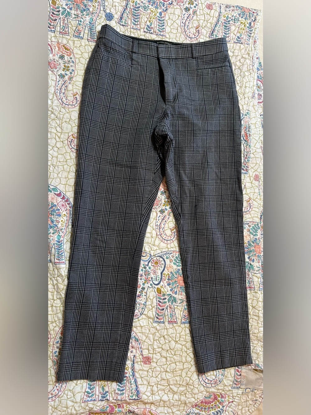 Banana Republic Gray Plaid Dress Pants